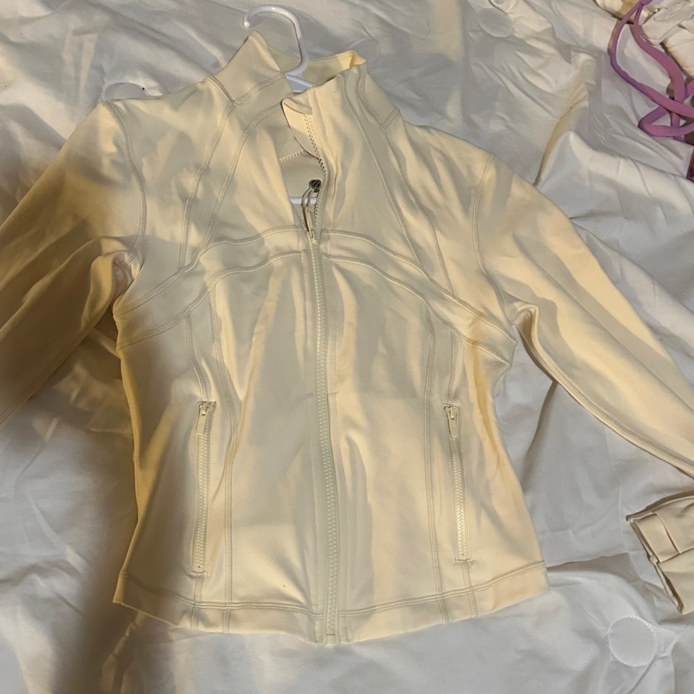 Lululemon Athletica Cream Bomber Jacket